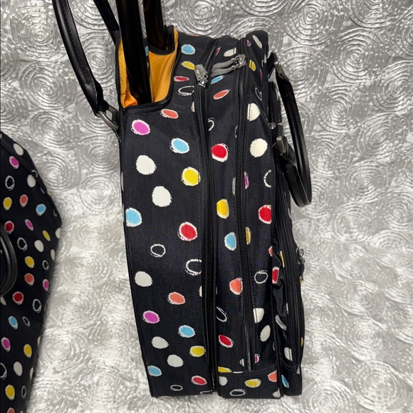 Baggallini Black Travel Bag with Colorful Dots 2pc - Picture 7 of 13